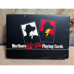 Vintage Marlboro Wild West Collectible Playing cards 1991 Philip Morris SEALED